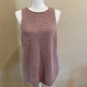 Maurices Sleeveless Knit Sweater in Pink Size L